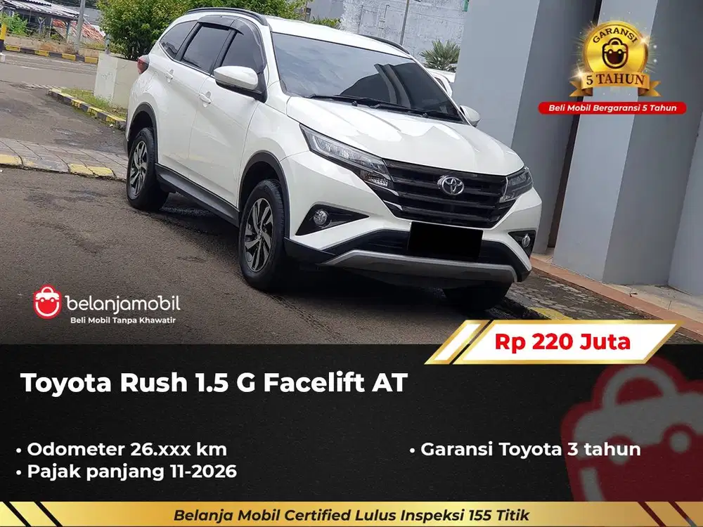 [ GARANSI 5TH ] Toyota Rush 1.5 G Facelift AT 2024/2025