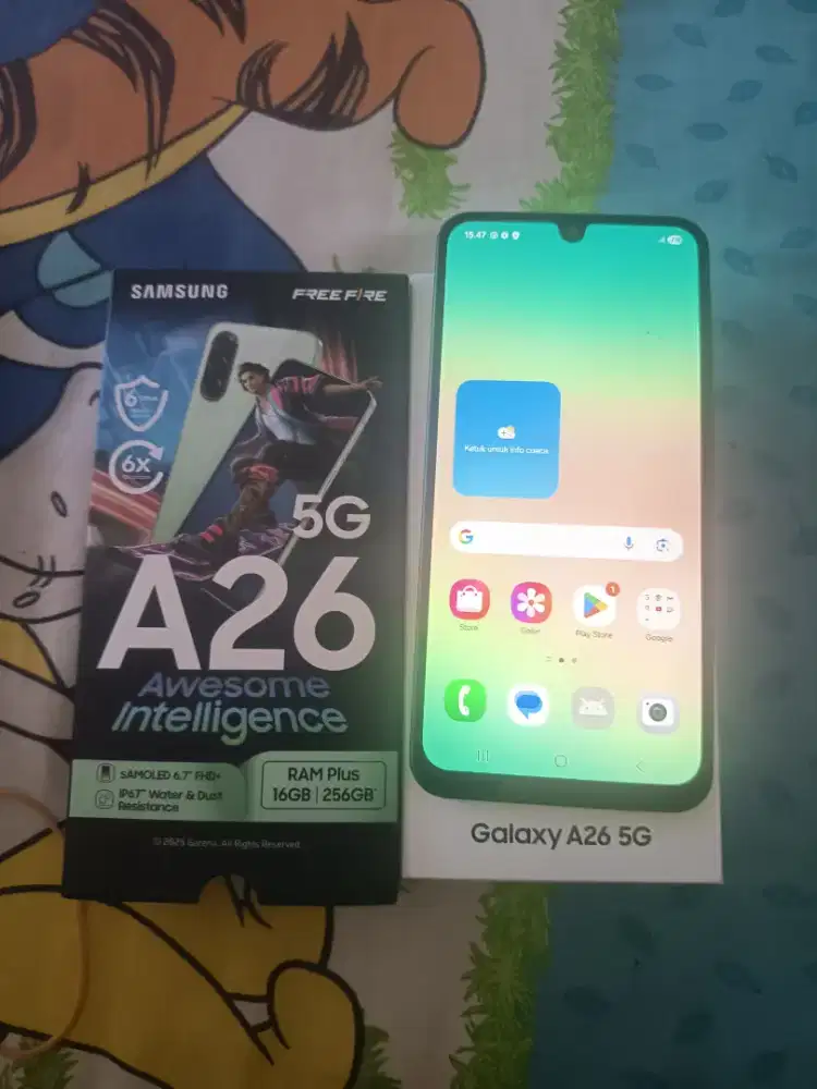 samsung A26 5G ram 8/256 mulus ,hp ,kabel data dan kotak