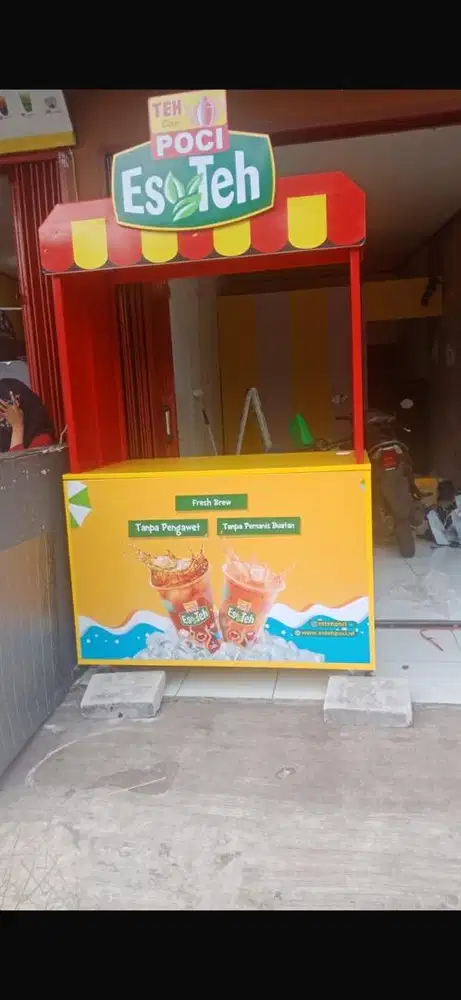 Gerobak Es Teh Poci dan Perlengkapan