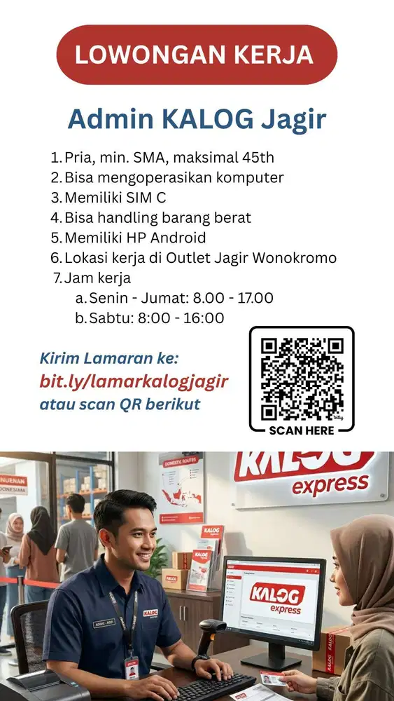 Lowongan Admin KALOG Jagir Wonokromo