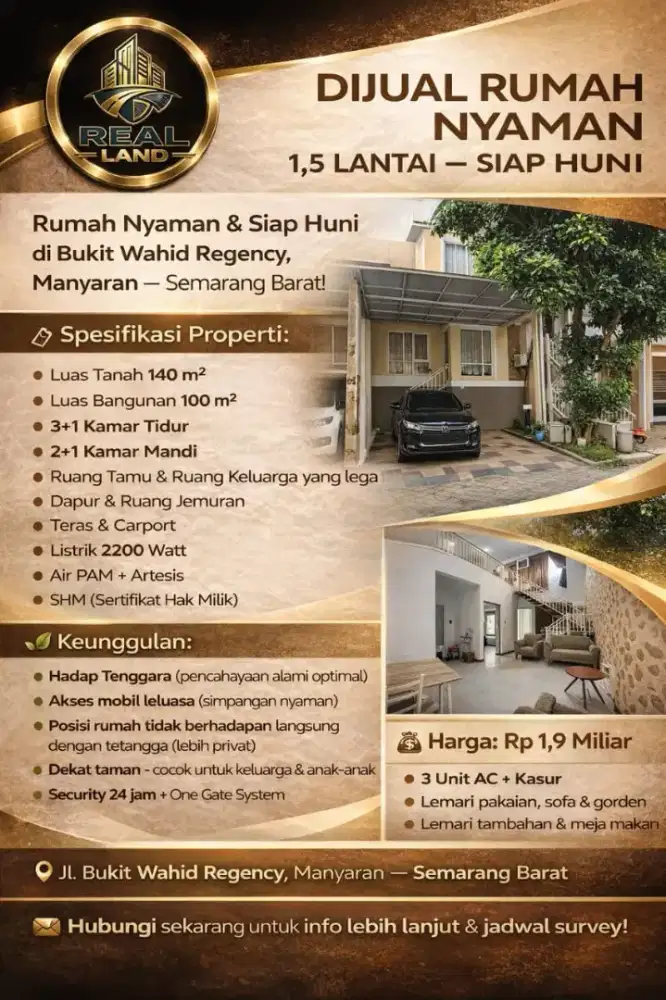 DIJUAL RUMAH DI BUKIT WAHID REGENCY SEMARANG