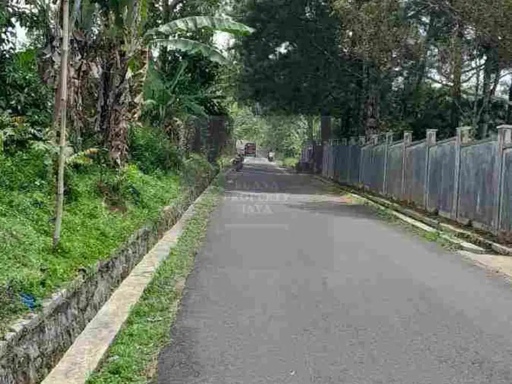 dijual lahan pinggir jalan 6400 meter udara sejuk