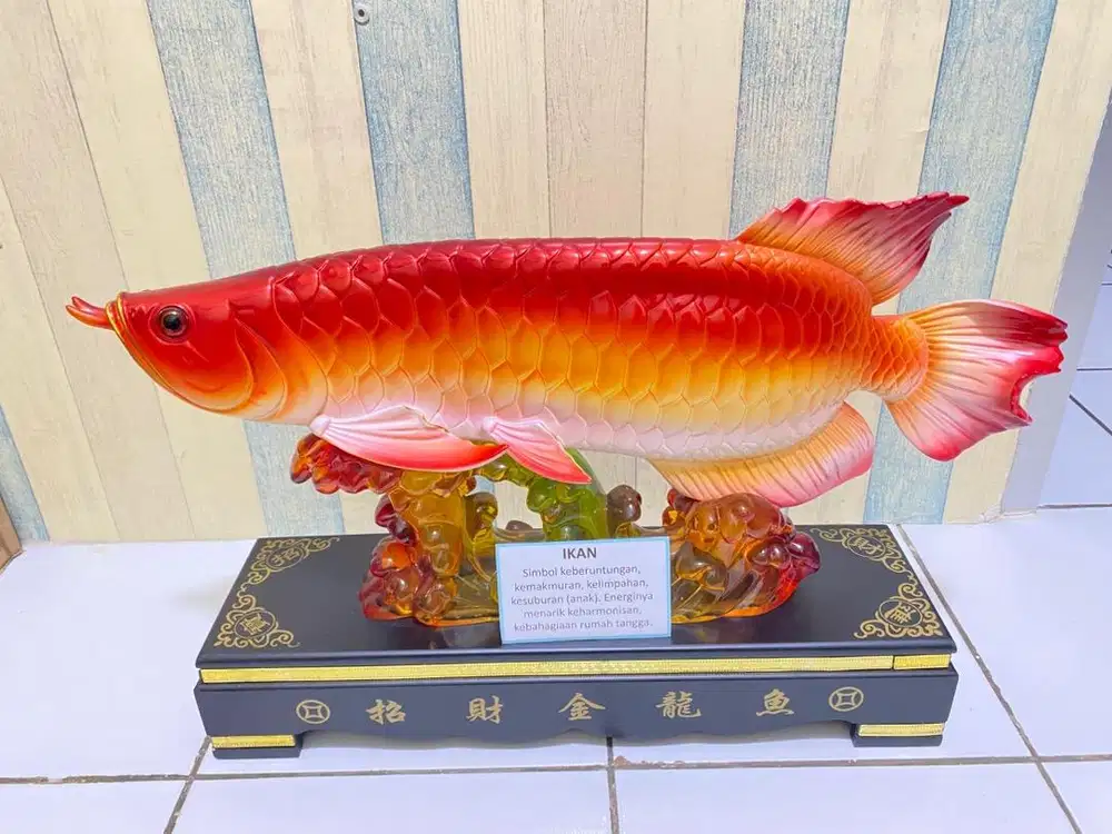 PATUNG IKAN ARWANA HOKI FENGSHUI HIASAN