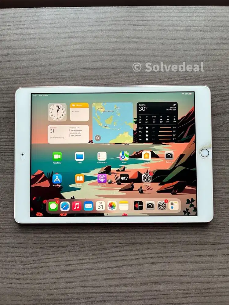 iPad 7 White Gold — Mulus Full Fungsi + Bonus Paperlike