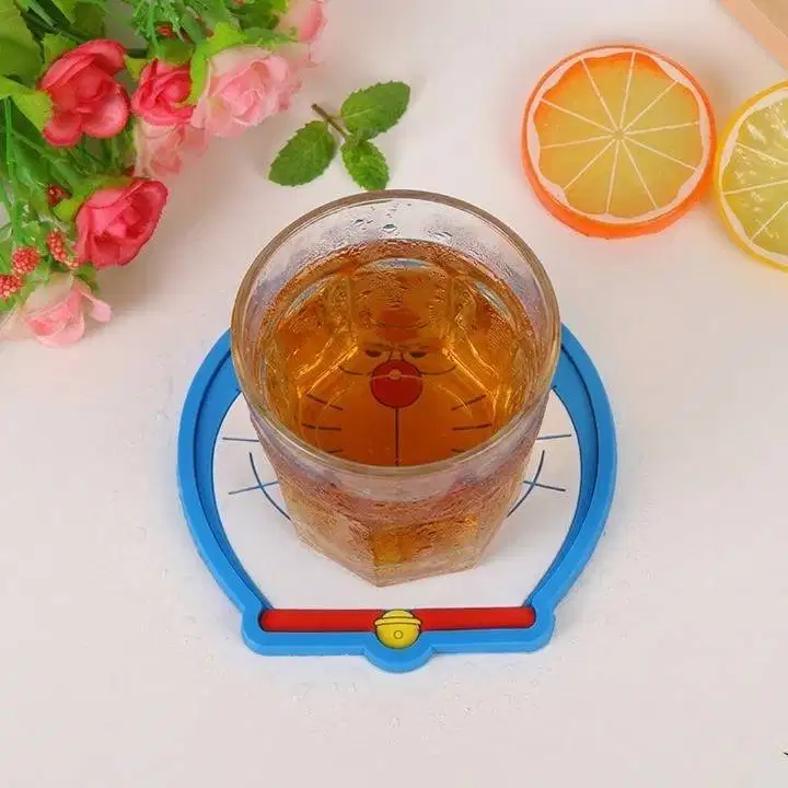 Tatakan Gelas Kartun Lucu Coaster Silikon Anti Panas Slip HL888