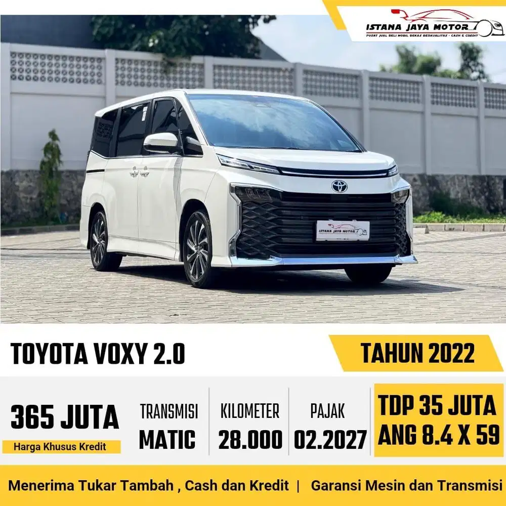 FACELIFT Toyota Voxy 2.0 Automatic 2022 Putih