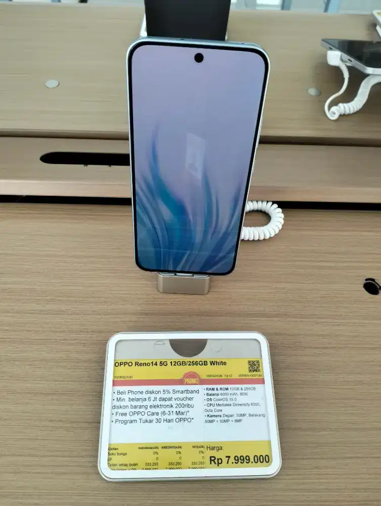 Credit Oppo Reno 14 5G 12GB 256GB Cicilan Bunga Mulai 0%