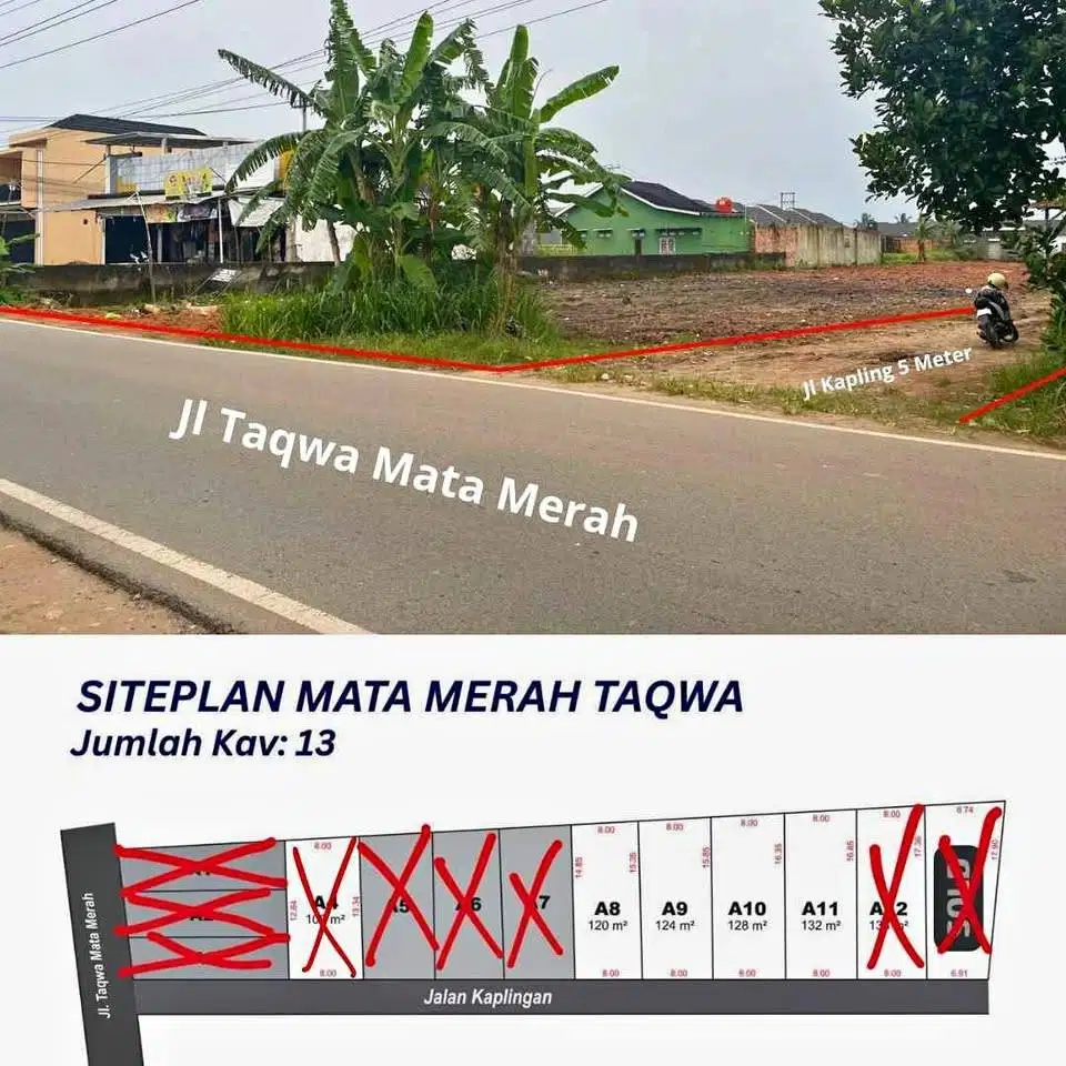 jual tanah kavling di mata merah taqwa palembang