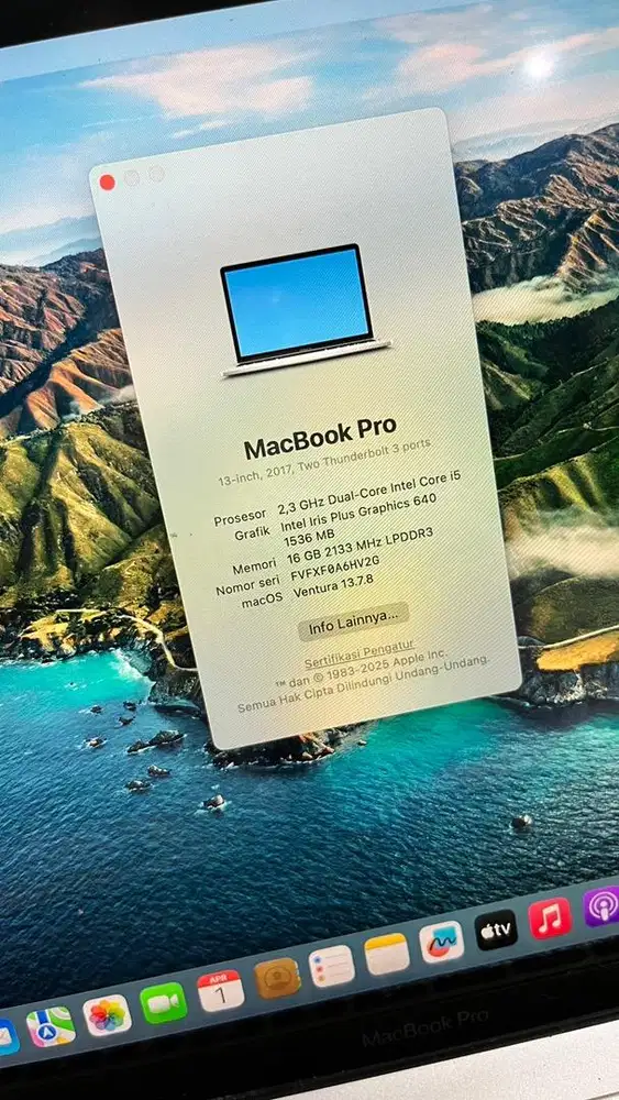 Forsale Macbook Pro 2017 16/256