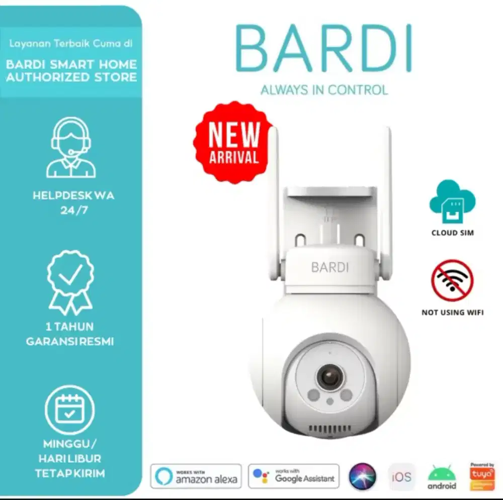 CCTV Bardi IP Camera Outdoor PTZ with Cloud SIM