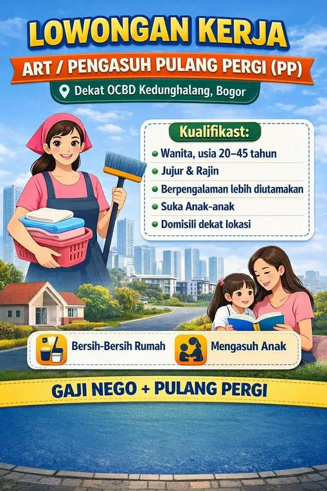 Dicari ART / Pengasuh Anak