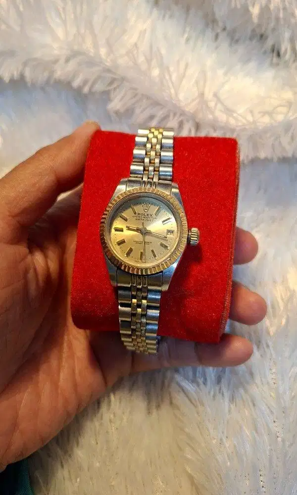 ​Jam Tangan Wanita Vintage Style - Model Datejust Gold Dial Preloved