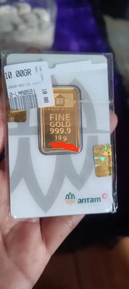 Emas antam 10 gram certyeye