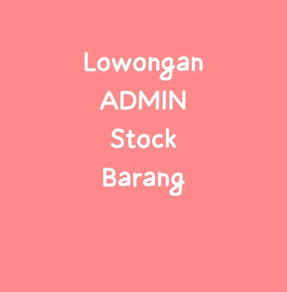 Admin stock barang