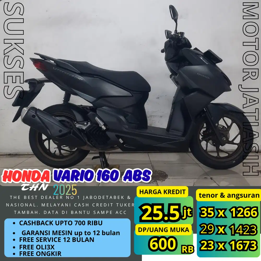 PROMO (SUKSES MOTOR) DP TERMURAH SYRT KTP& KK HONDA VARIO 160 ABS 2025