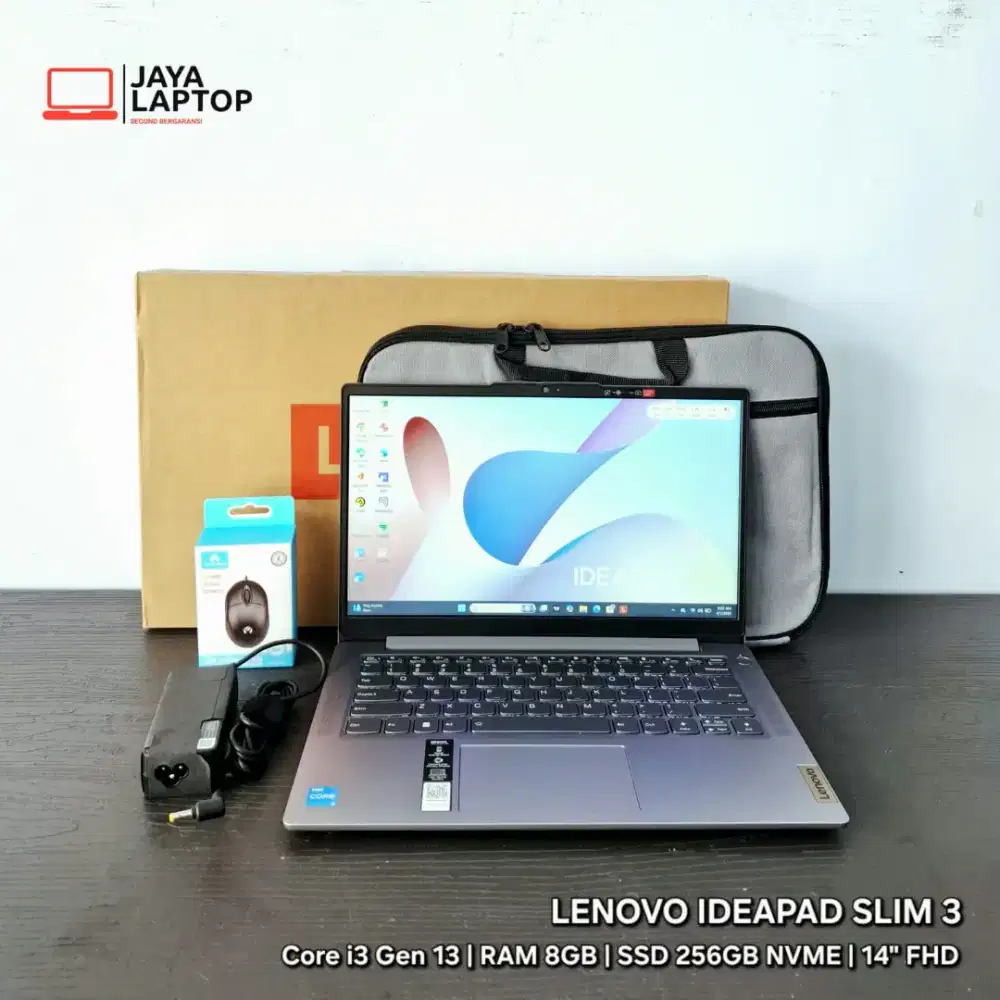 Lenovo Ideapad Slim 3 i3 Gen 13 RAM 8GB SSD 256GB Laptop Second Bekas