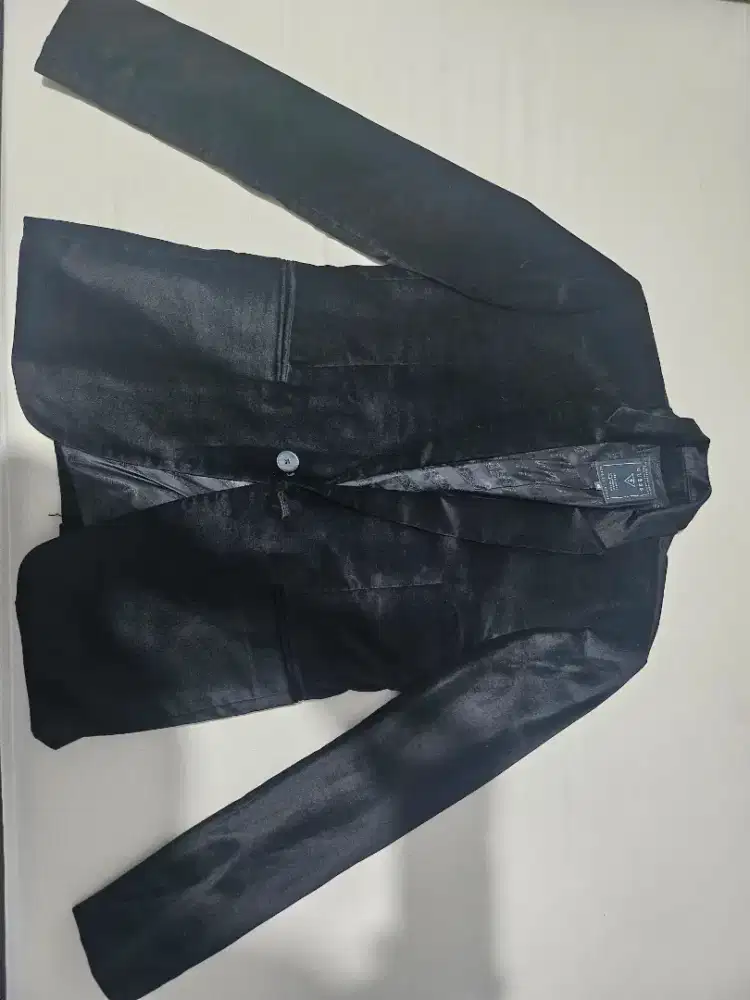 Blazer Pria Warna Hitam Bludru XS