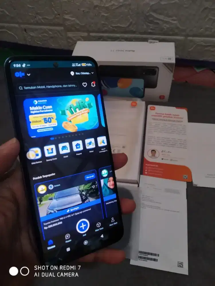 Redmi Note 11 nfc 4+4/128GB fullset orian + 500 janten naon