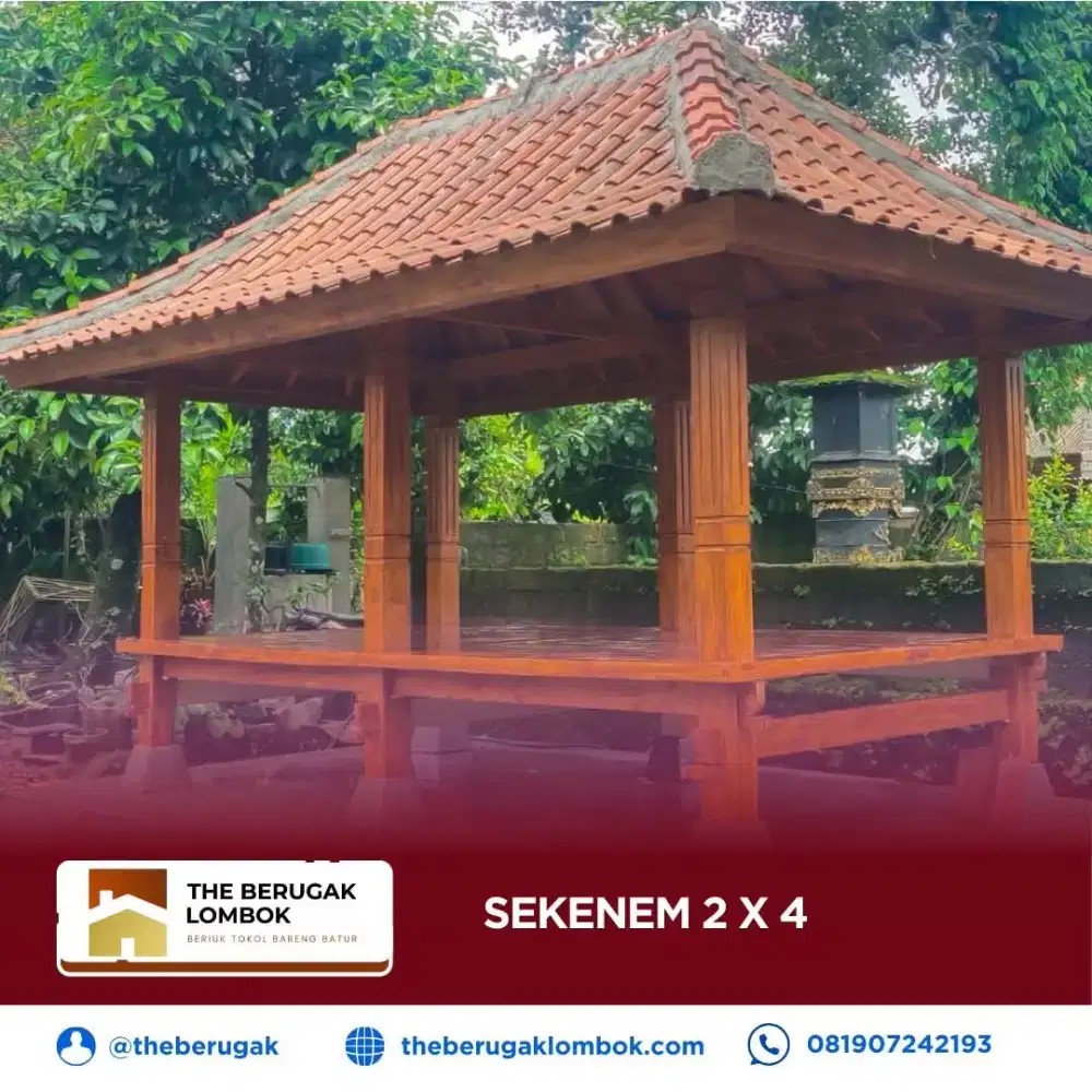 Berugak Kayu Ukuran 2x4