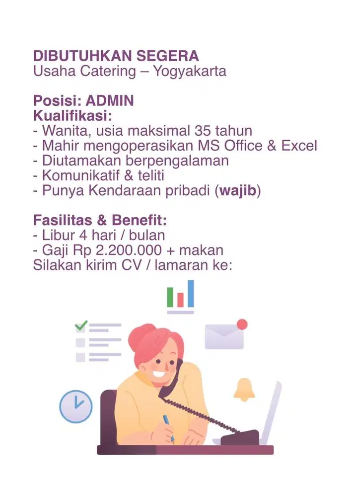 Admin Catering Yogyakarta