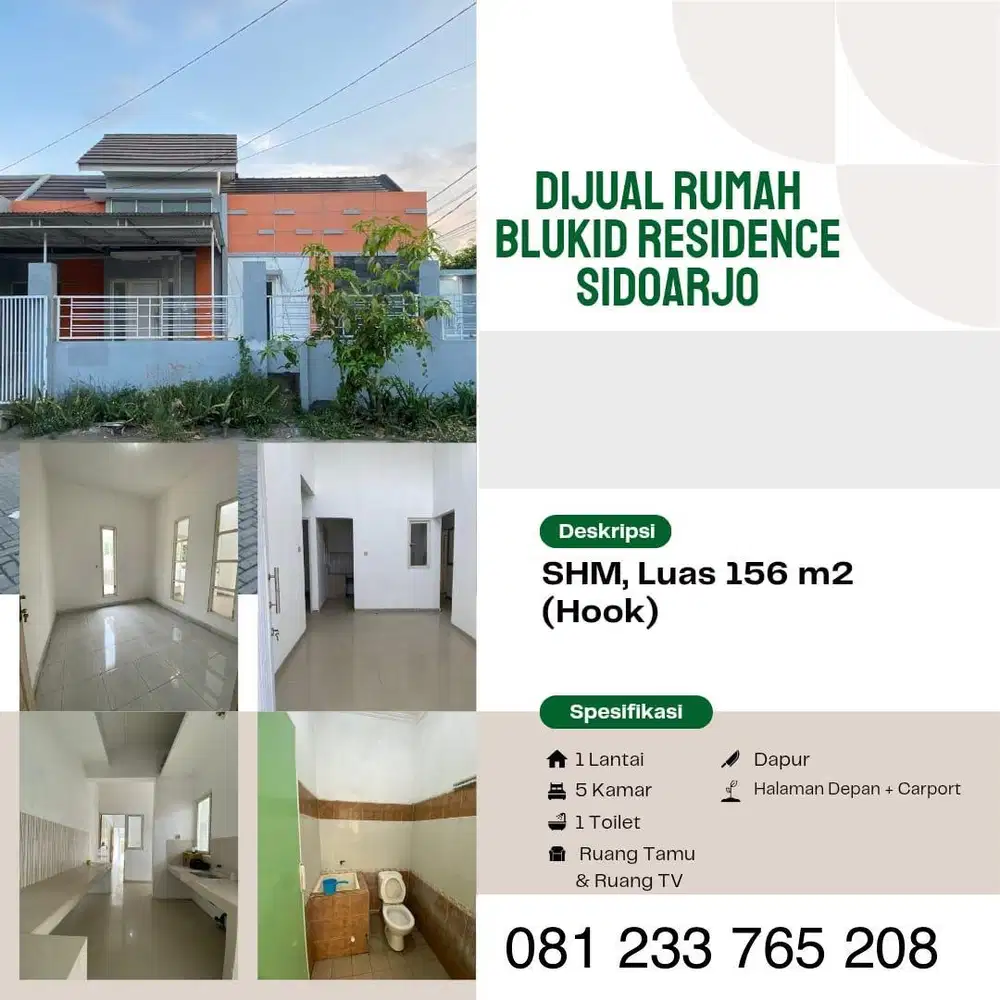 Rumah luas tengah kota sidoarjo Blukid residence 2