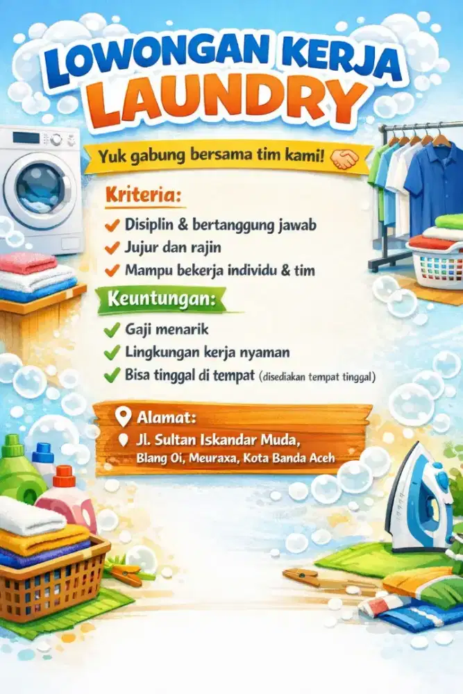 Lowongan kerja di laundry