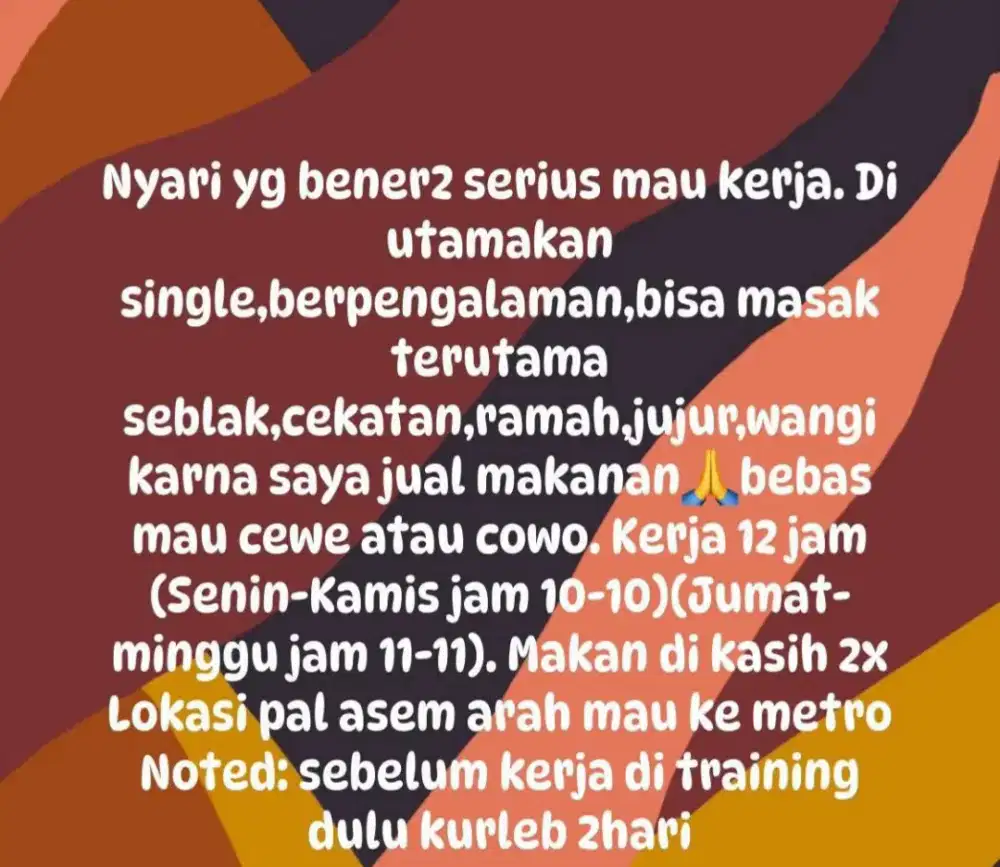 Karyawan Arkan food di metro Cilegon