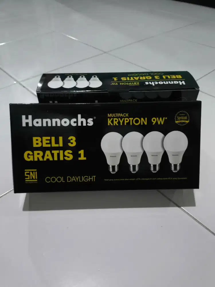 Lampu Hannochs 9W Cahaya Putih LED Terang