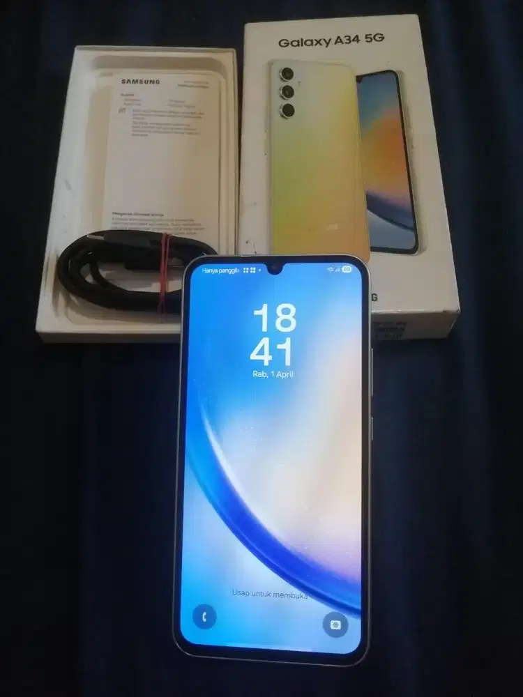 Galaxy A34 5G ram 8/256gb ex grs resmi Sein siap pakai