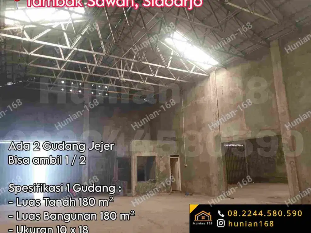 Jual Sewa Gudang Pergudangan Tiara Jabon Tambak Sawah Rejo Waru Sidoarjo JJ Permata Bizpark Indoserena Fortune Surya Inti Permata