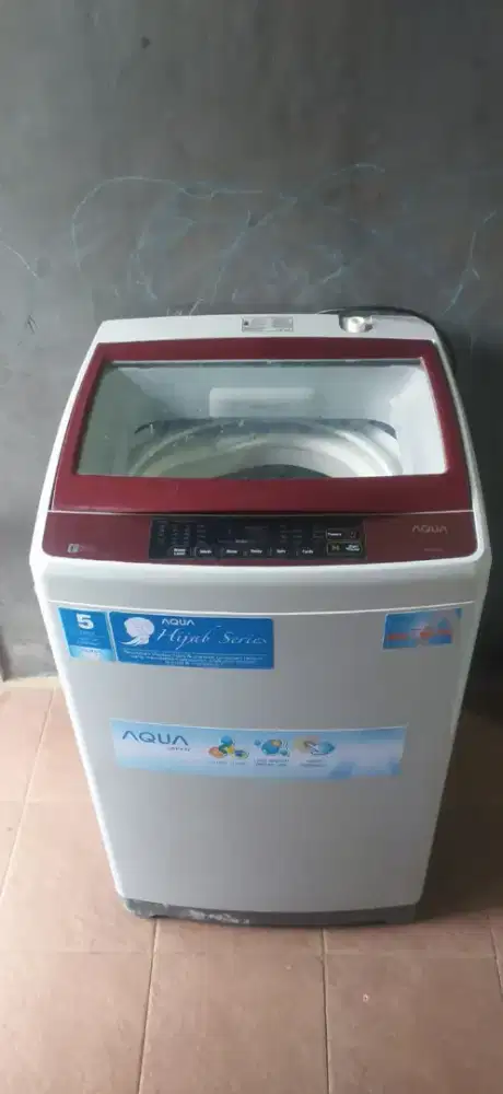 Jual mesin cuci merk aqua kpsitas 9kg otomatis normal