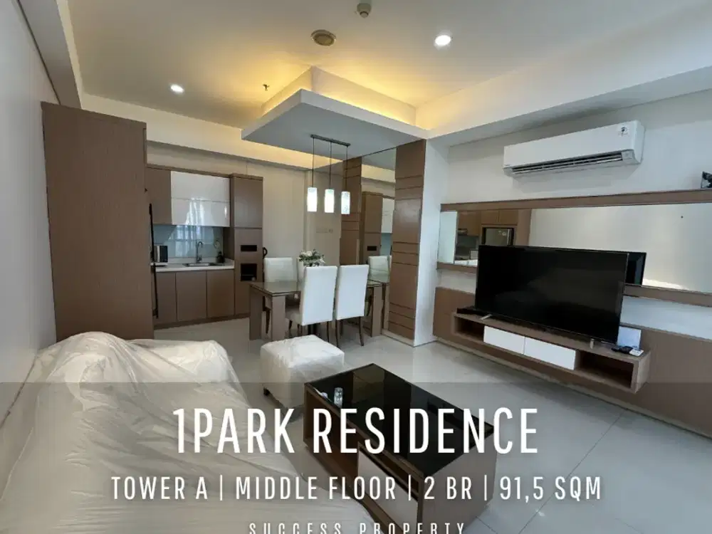 Apartemen 1Park Residence Rare Unit Gabung 2BR Middle Floor Fully Furnished