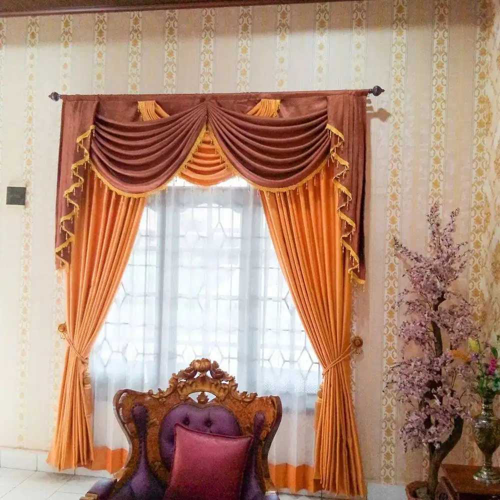 Menjual Tirai Gorden Jendela Gordyn Mewah Hordeng Terbaru Murah