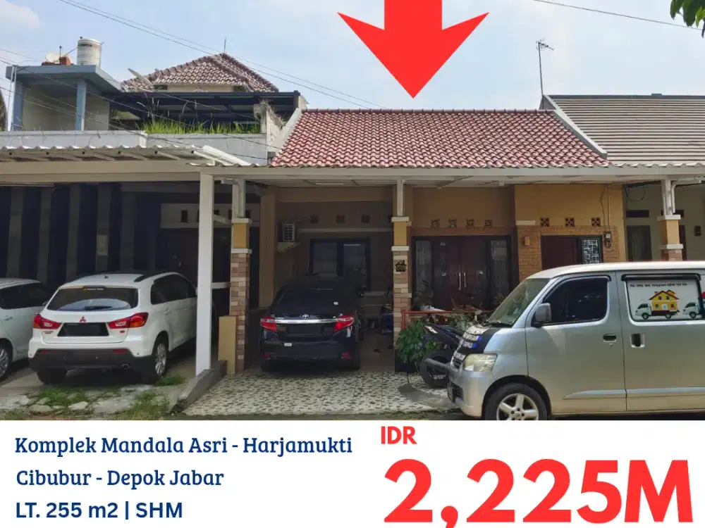 HFN0220 rumah masih dihuni di komplek Mandala Asri, dekat LRT Harjamukti Cibubur Depok Jawa Barat