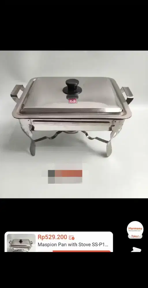 3 set Maspion Wadah pemanas makanan prasmanan pesta