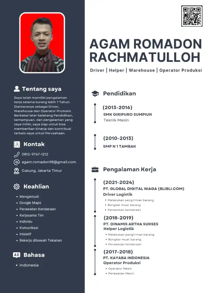 Info Loker Driver SIM B1