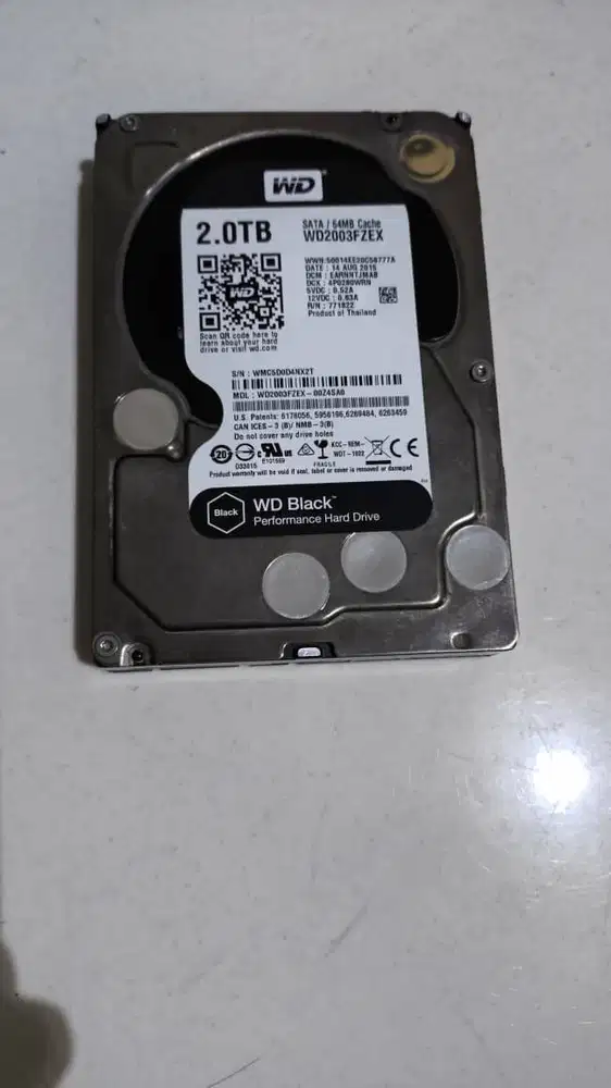 HDD PC WD BLACK - 2 TB  COPOTAN MULUS LIKE NEW