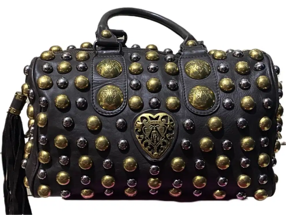 GUCCI Babouska studded Boston bag Leather handbag patterns Bags / Tas