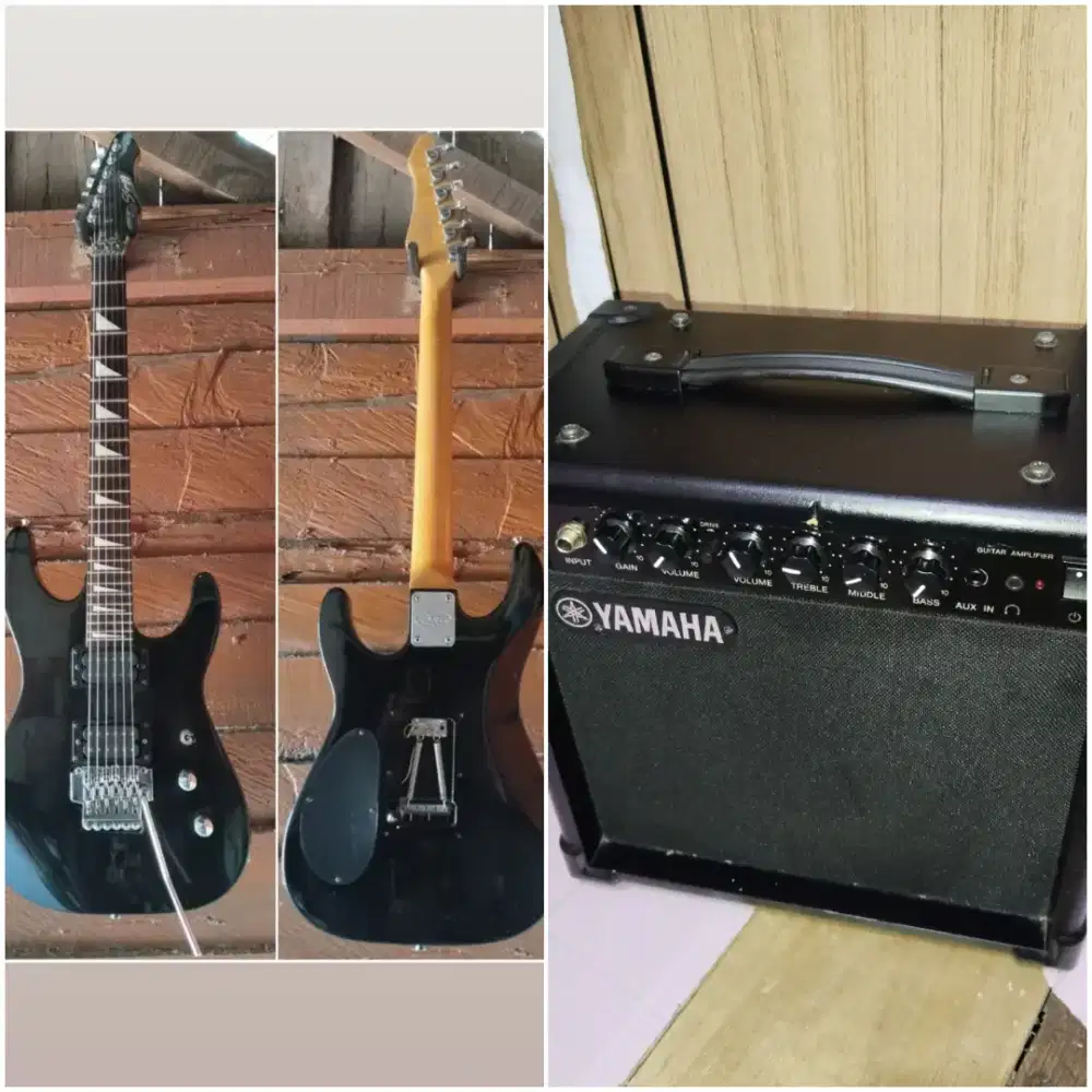 Paketan gitar dan ampli ori mantap siap pakai nett