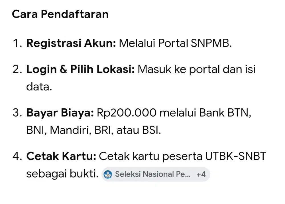 Jasa pendaftaran UTBK - SNBT 2026