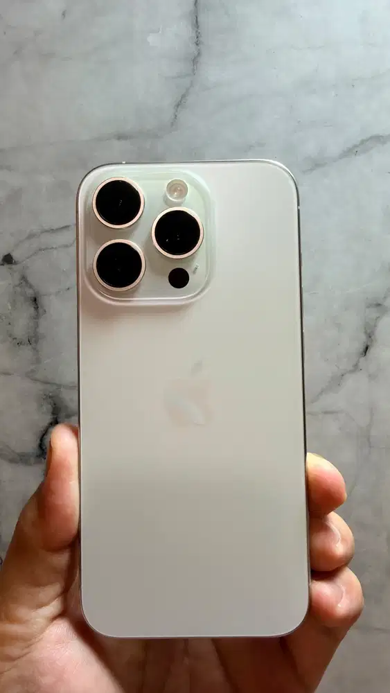 iPhone 15 Pro 256GB iBox (White Titanium) Mulus Banget