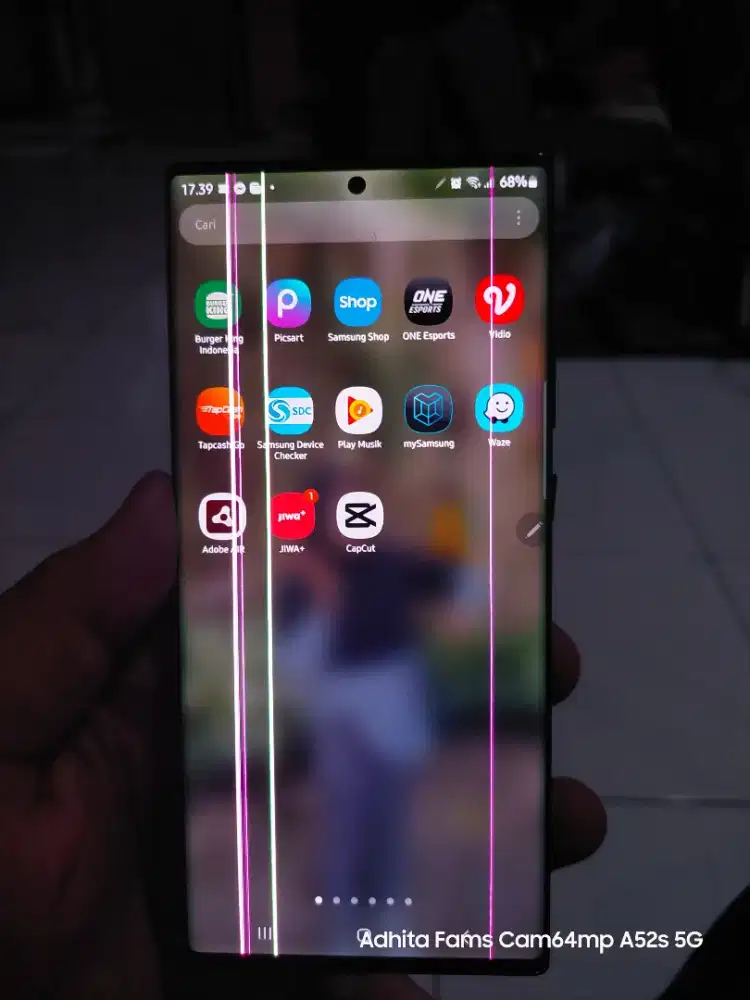 LCD & Frame Original Only Saja Samsung Note 20 Ultra Minus Garis 4