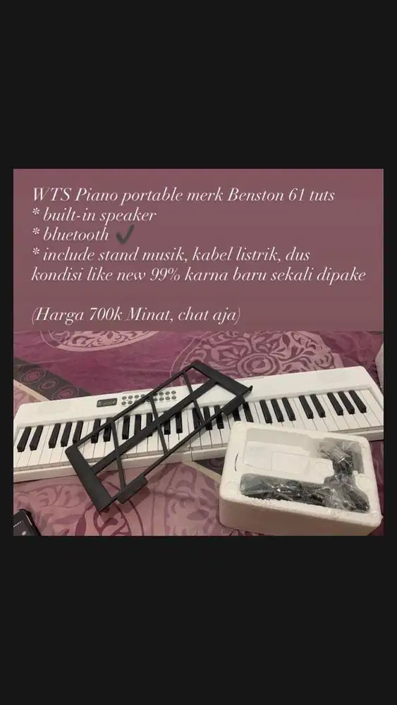 Piano Portable Benston 61 Tuts