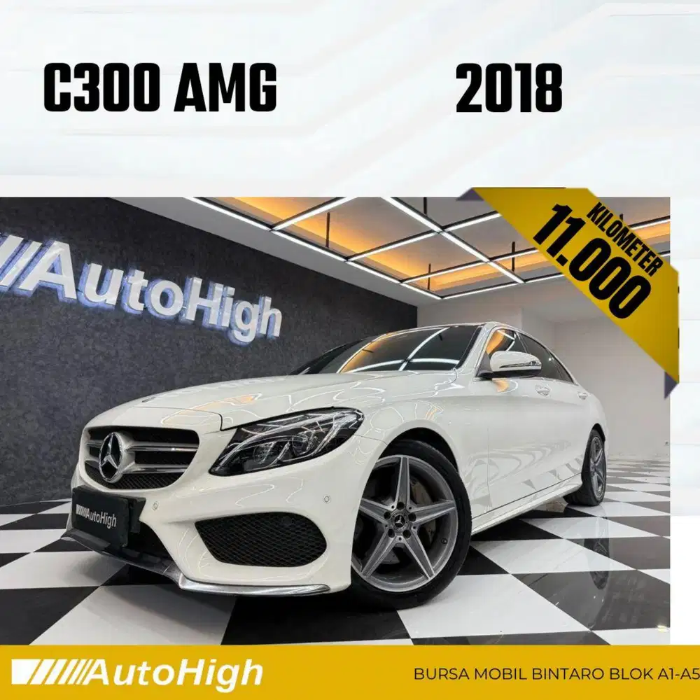 DP10% [Km11.000] C300 AMG 2018 White Reg 2019 #AUTOHIGH