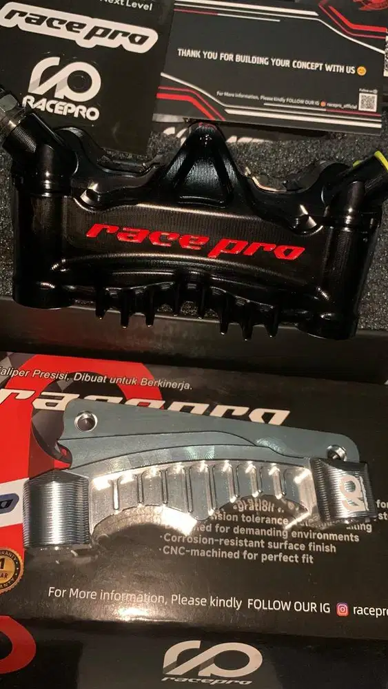 gp1 radial brake caliper racepro & caliper bracket racepro