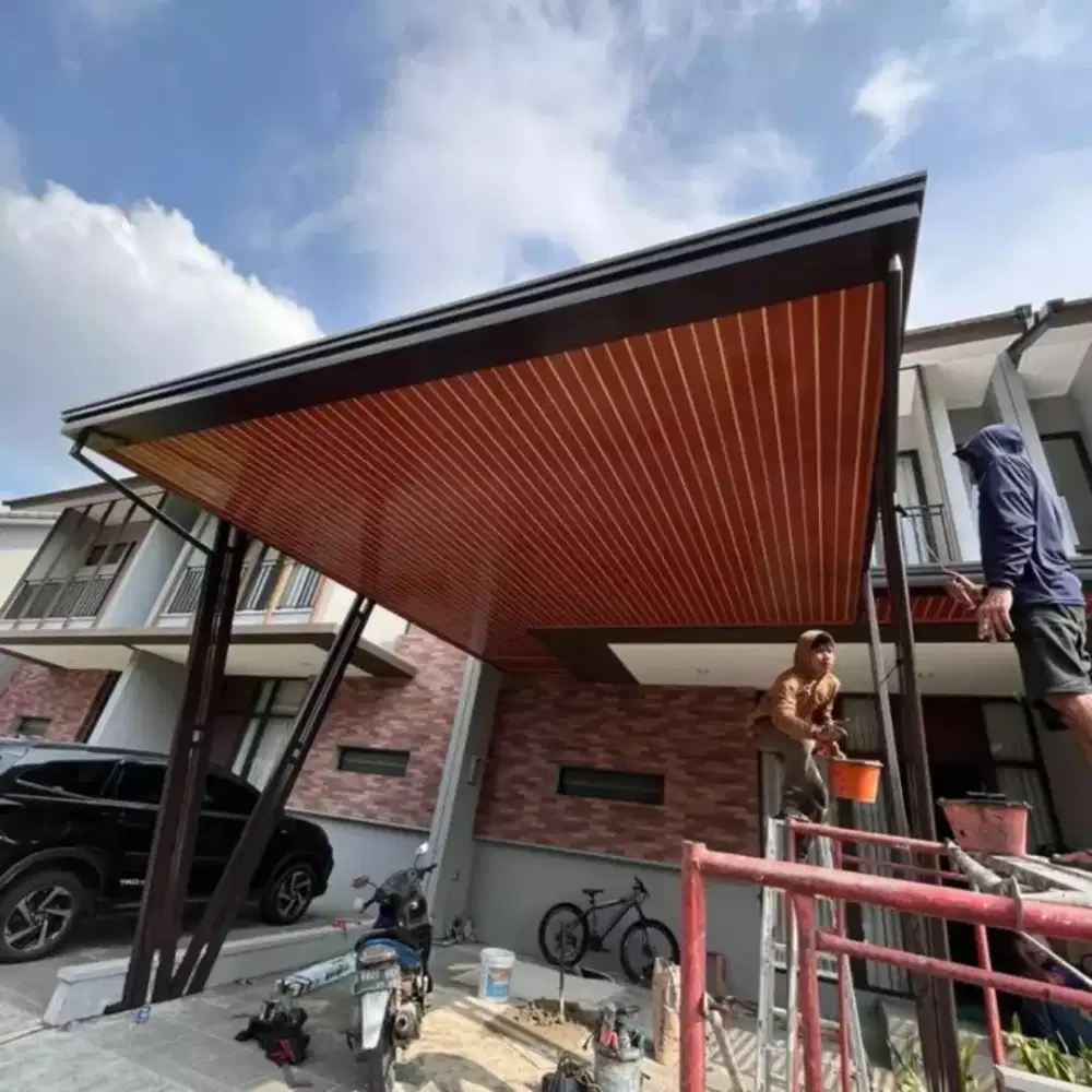 Kanopi Besi Hollo Galvanis Atap Plavon pvc