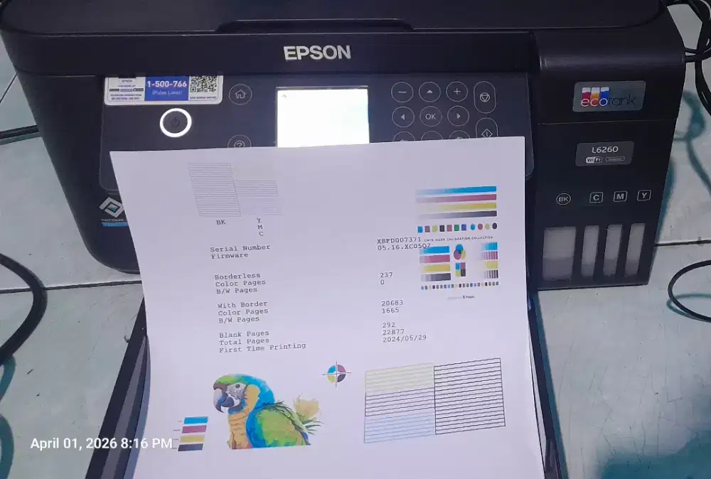 Printer epson L6260 normal msh segel