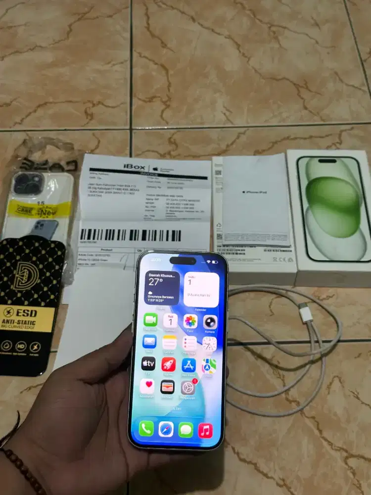 Iphone 15 128 ibox fullset mulus nominus garansi on sampai juni