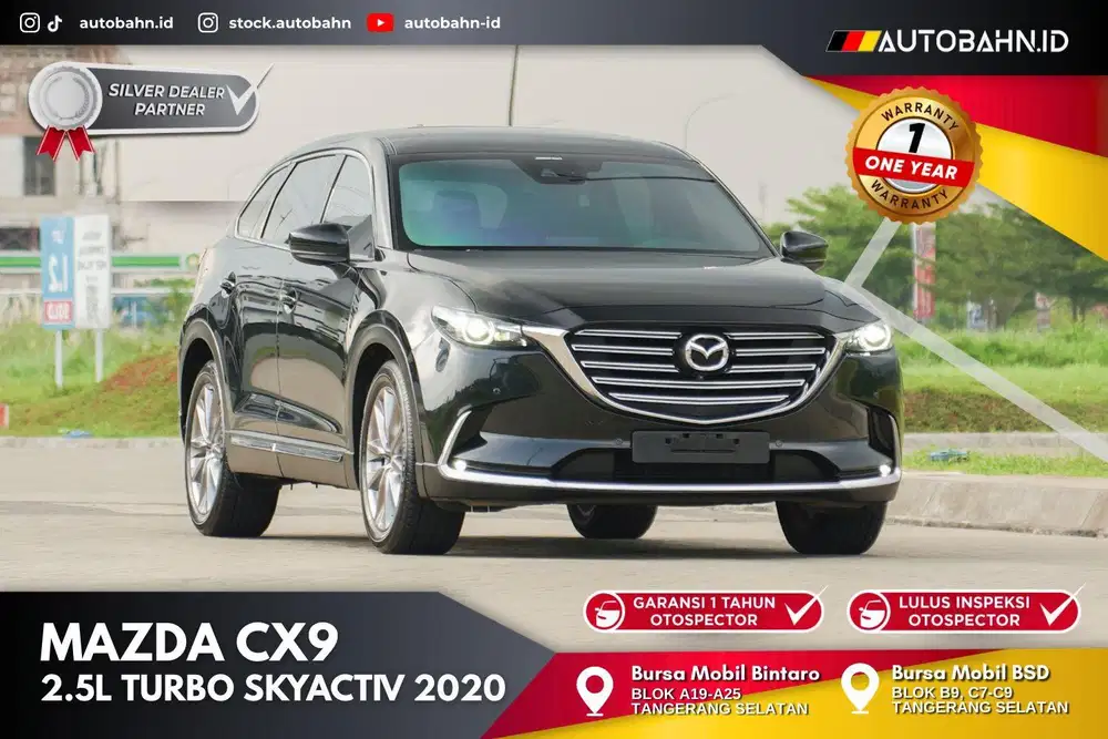 Lega Nyaman! Mazda CX9 2.5L Turbo Skyactiv 2020 black x1