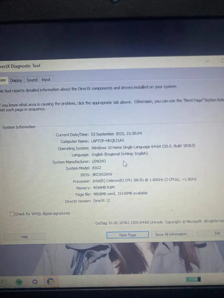 JUAL LAPTOP LENOVO MURAH 850.000